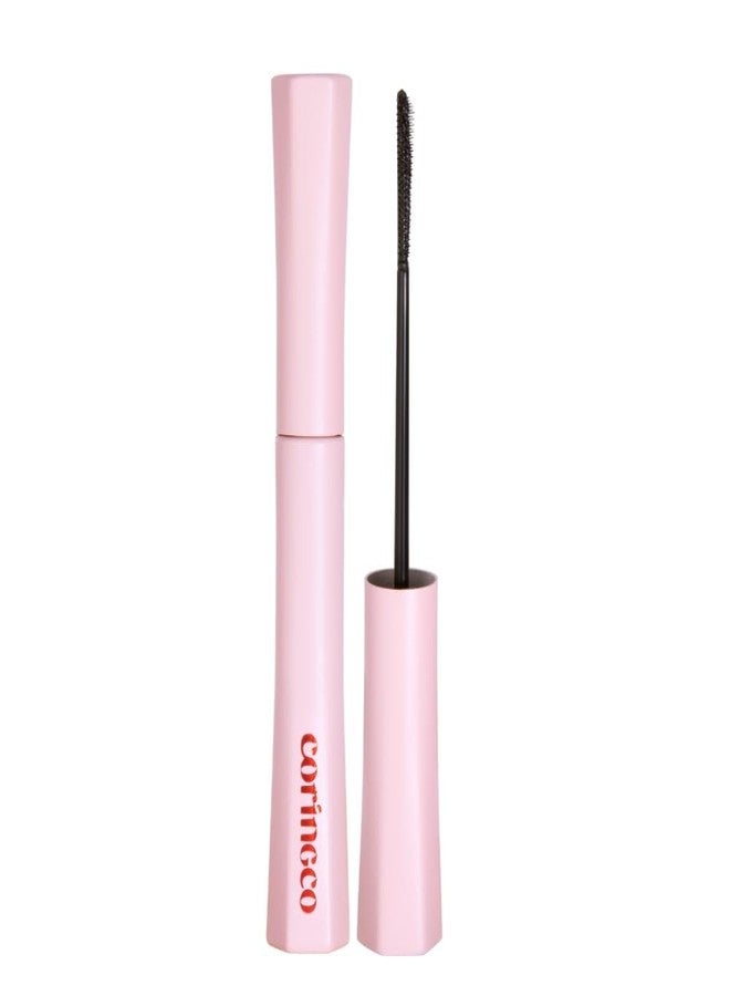 CORINGCO Mak-Cara Skinny Long & Curl Waterproof Mascara, no smudging from water, swear and oil (Deep Black, 0.17 oz) - Image 1